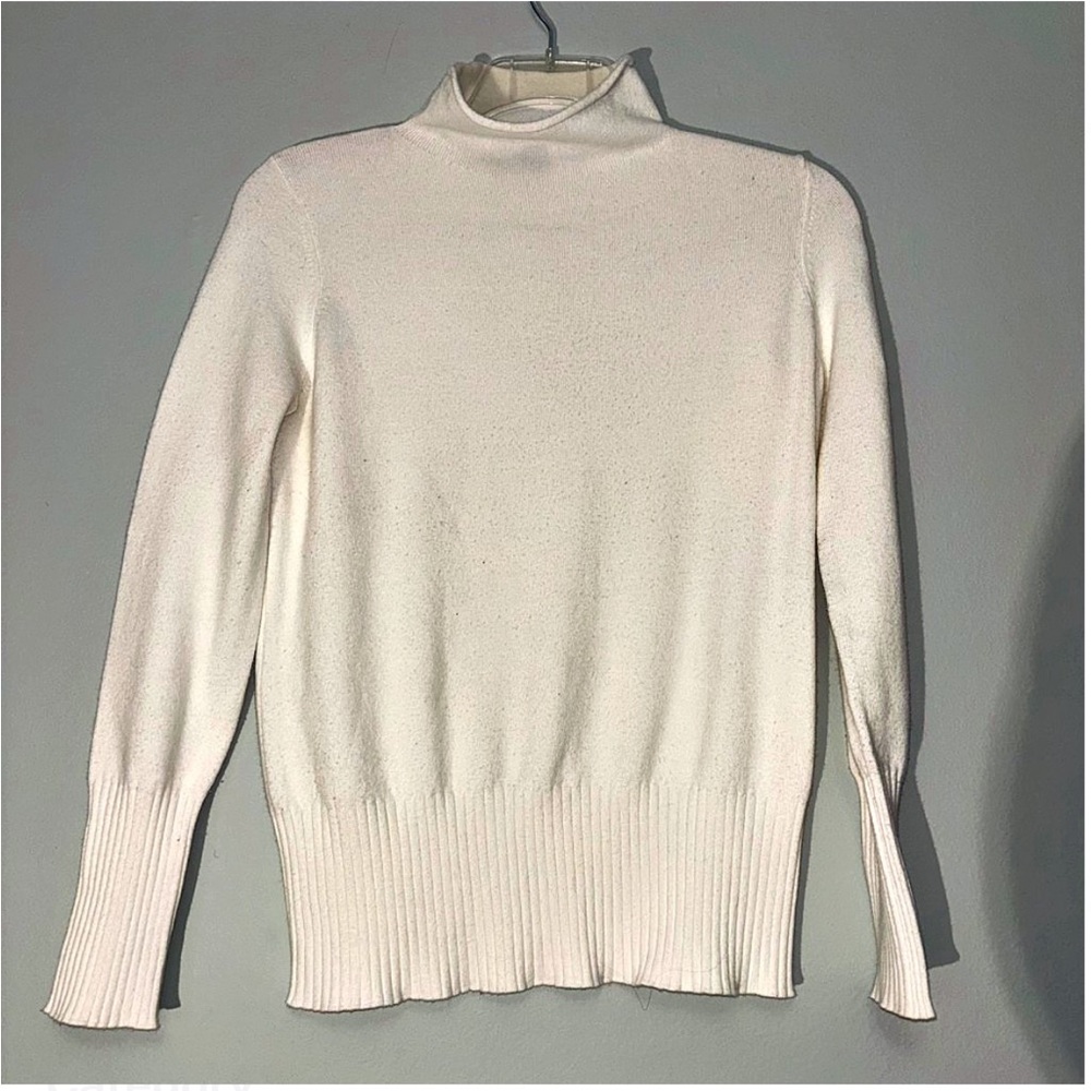 French Connection Classic Cream Turtleneck Sweater